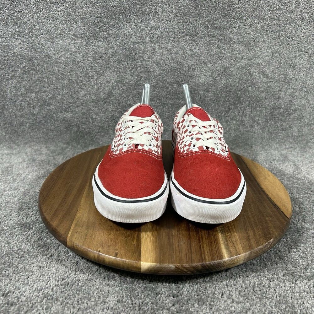 Vans ComfyCush Tear Check Women’s Size 8 Red White Athletic Skate Shoes Used - Picture 4 of 12